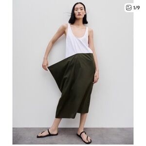 Zara Dark Green Combination Midi Dress